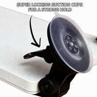 Close-up of locking suction cup for Starlink Mini windshield mount strong hold