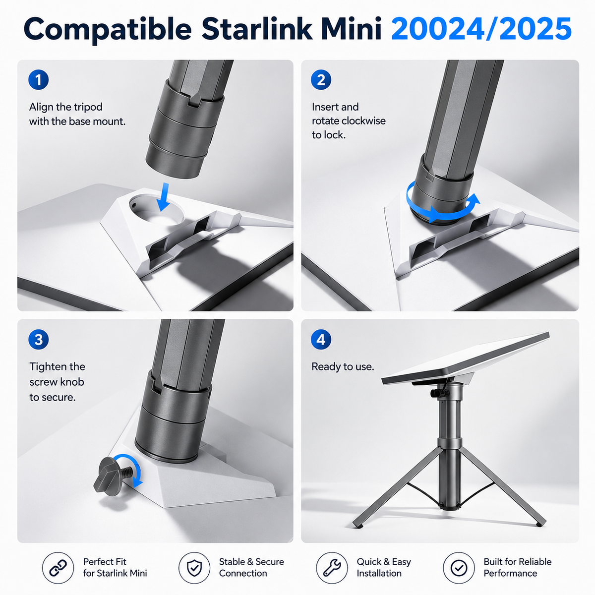 LinkStand 45,000mAh Battery Mount for Starlink Mini view 5