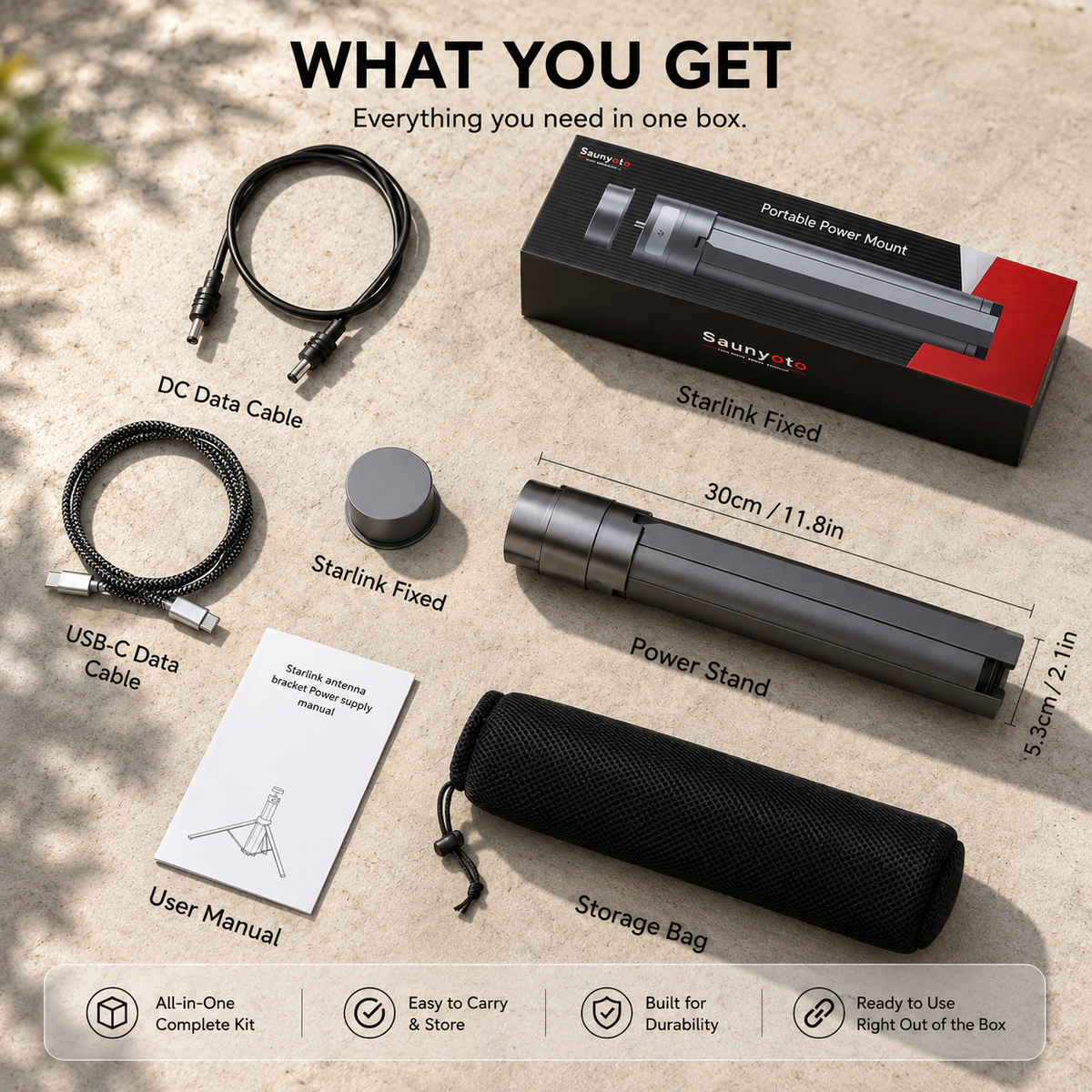 LinkStand 45,000mAh Battery Mount for Starlink Mini view 10