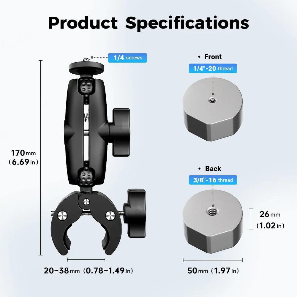 StaroamGear Starlink Mini Mount Kit - Compatible with Truck Bars Van Racks and Roof Rails